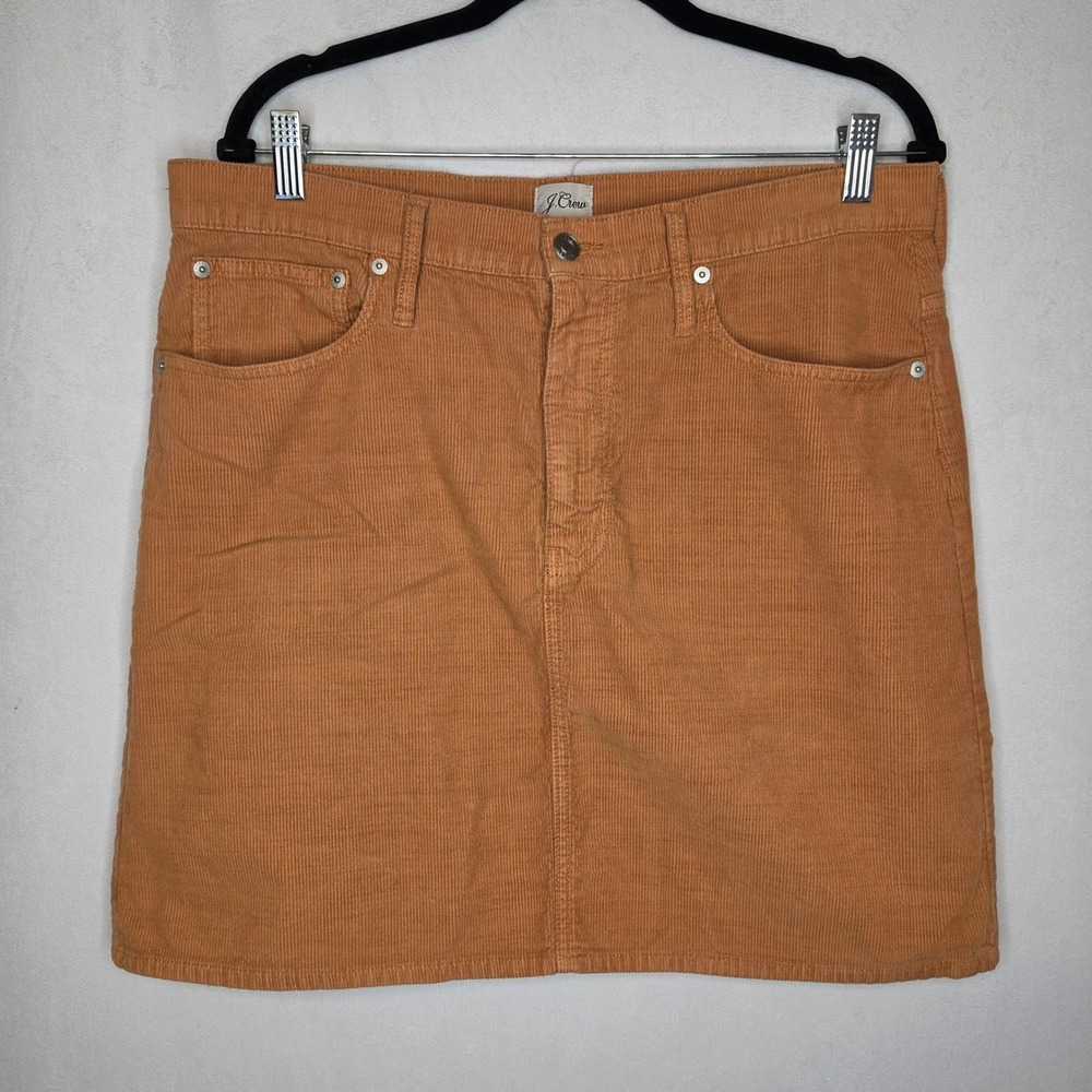 J.Crew Re-Imagined Corduroy Mini Skirt Brown Size 31 BD519